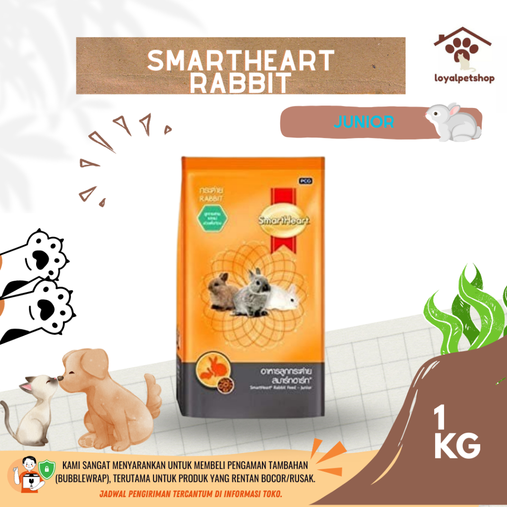 Jual Makanan kelinci - SMARTHEART RABBIT FOOD JUNIOR & ADULT 1KG ...