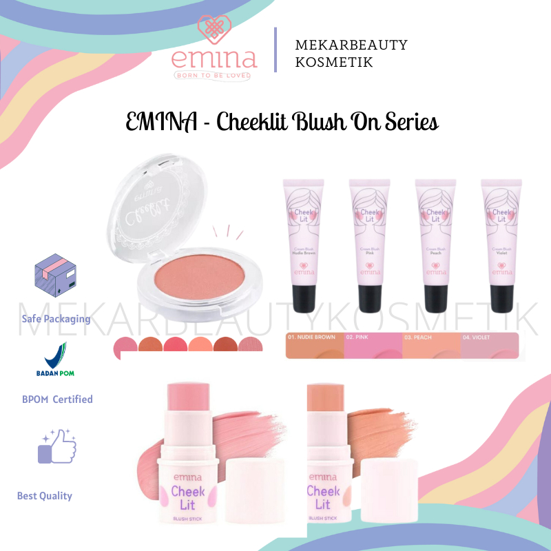 Jual EMINA Cheek Lit Pressed Blush I CheekLit Cream Blush 10ml Cheek