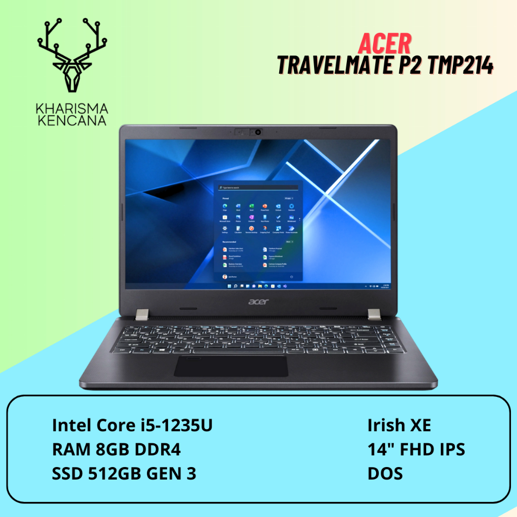 Jual ACER TravelMate P2 TMP214 i5-1235U 8GB 512SSD 14