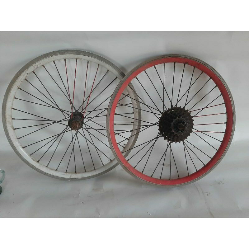Jual VELG SEPEDA R20 CAKRAM SEKEN BEKAS LAYAK PAKAI , 6 Speed , Cakram ...