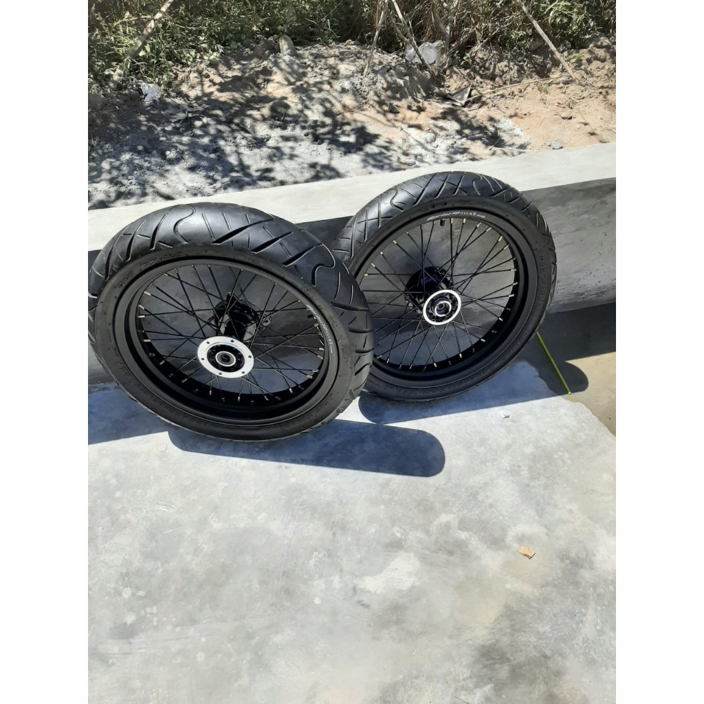 Jual Wheelset Rakitan Sumo KLX 150 Series Roda Set Supermoto D-Tracker ...