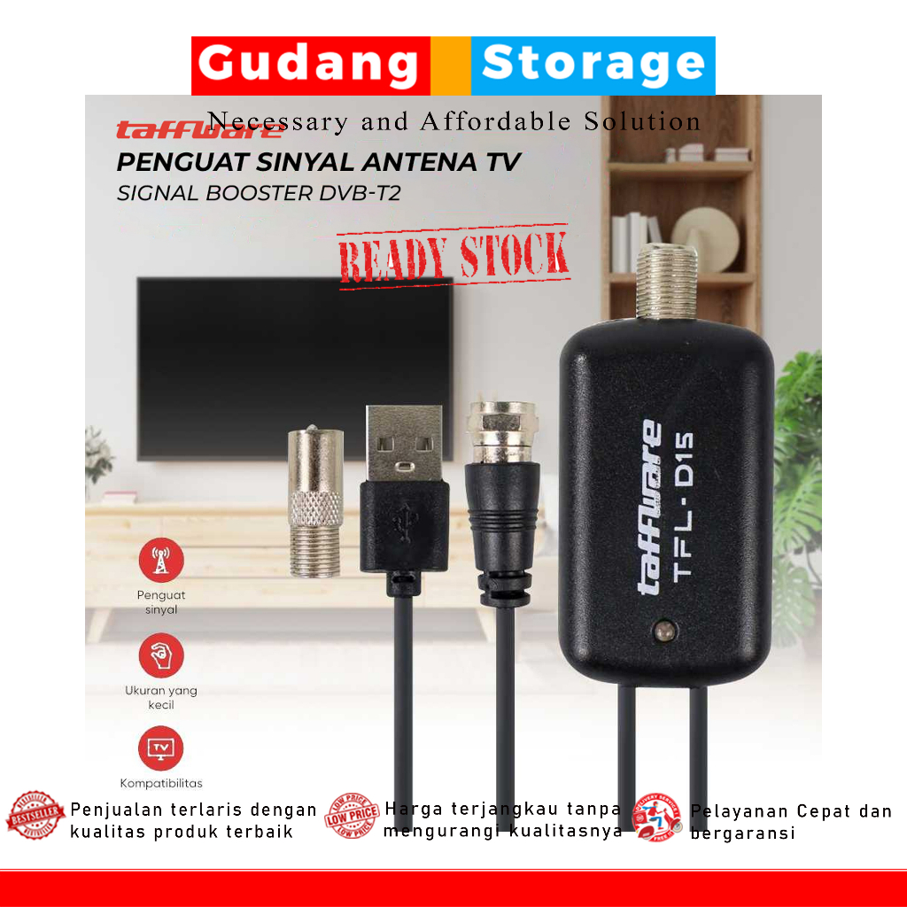 Jual Gudang Storage Official Boster Antena Taffware Penguat Sinyal Antena Tv Amplifier Signal