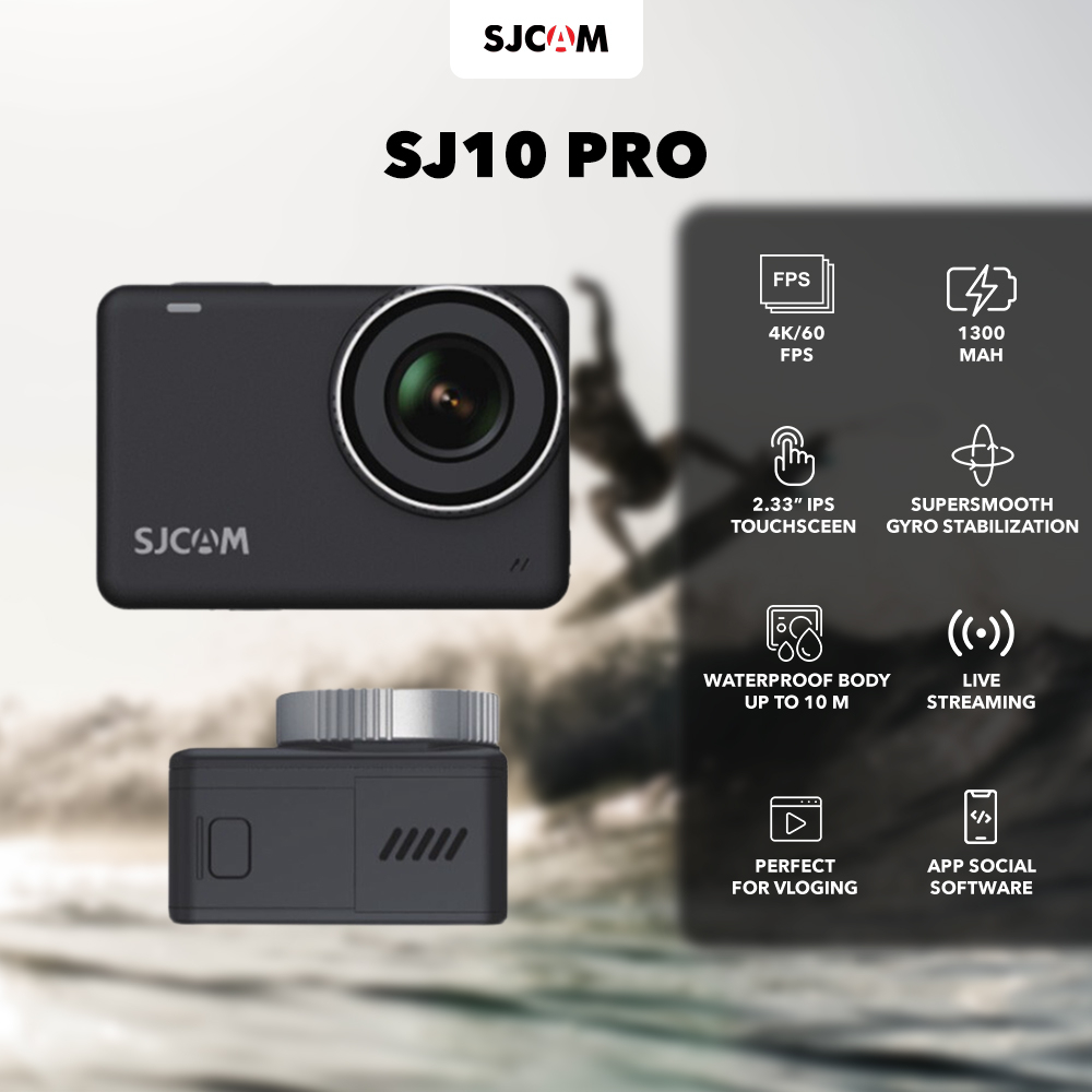 Jual SJCAM SJ10 PRO Supersmooth action camera kamera digital 4K water ...