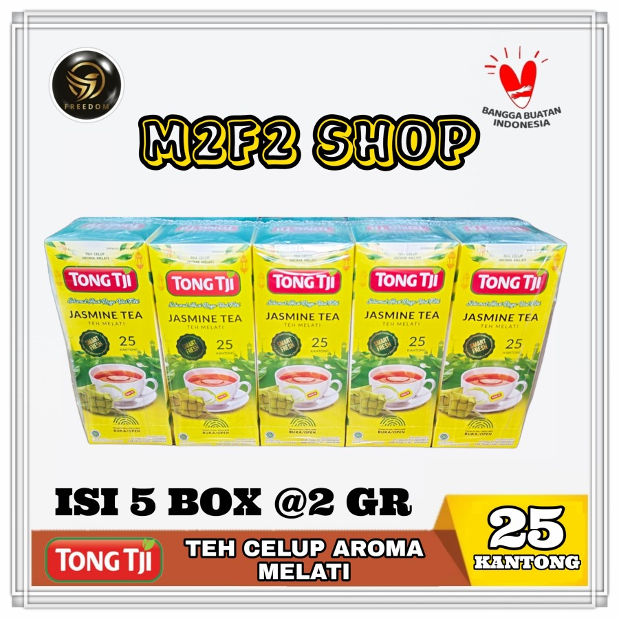 Jual Teh Celup Tong Tji Teh Melati Isi 25 Kantong 50 Gr Kemasan 5