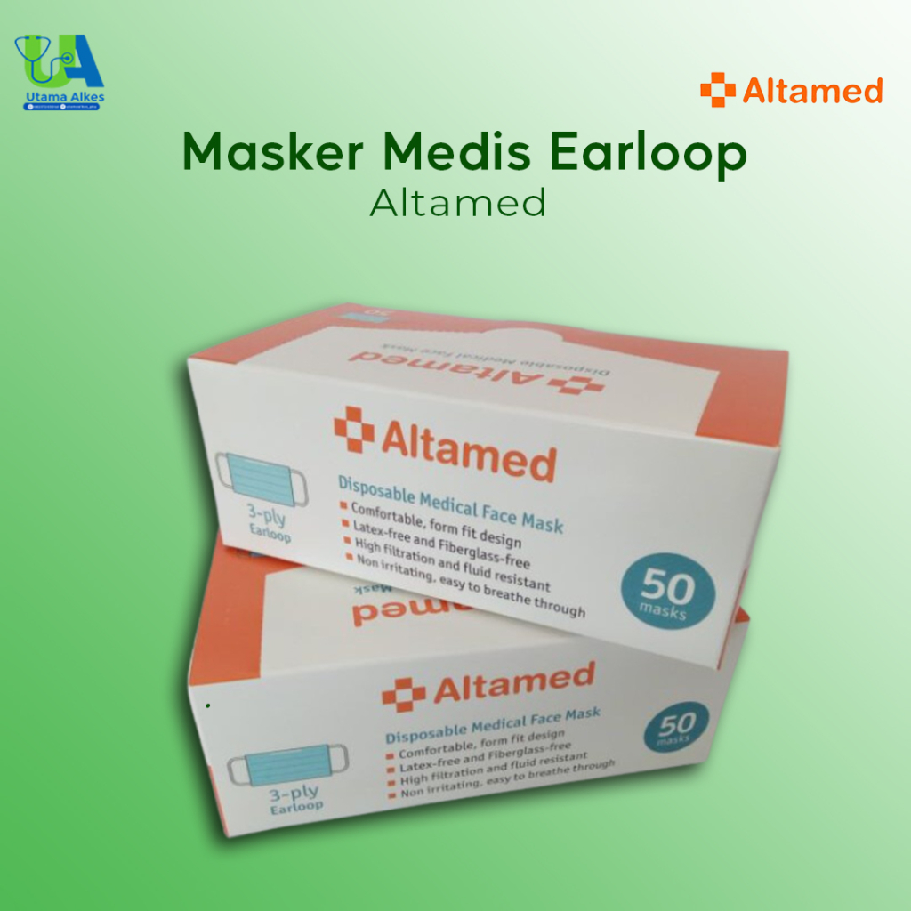 Jual MASKER EARLOOP ALTAMED | 3 PLY ISI 50 PCS/BOX | Shopee Indonesia