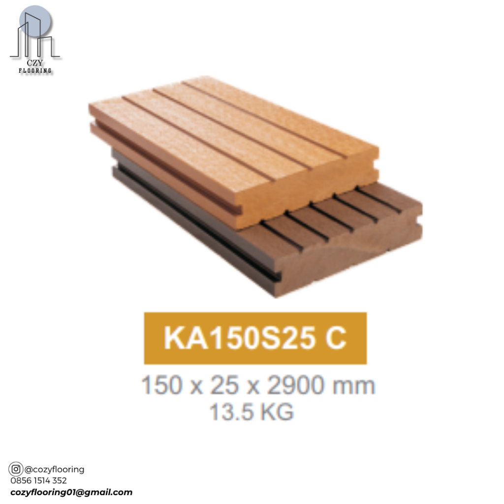 Jual WPC Decking Lantai Type SOLID Kode KA150S25 C | Shopee Indonesia