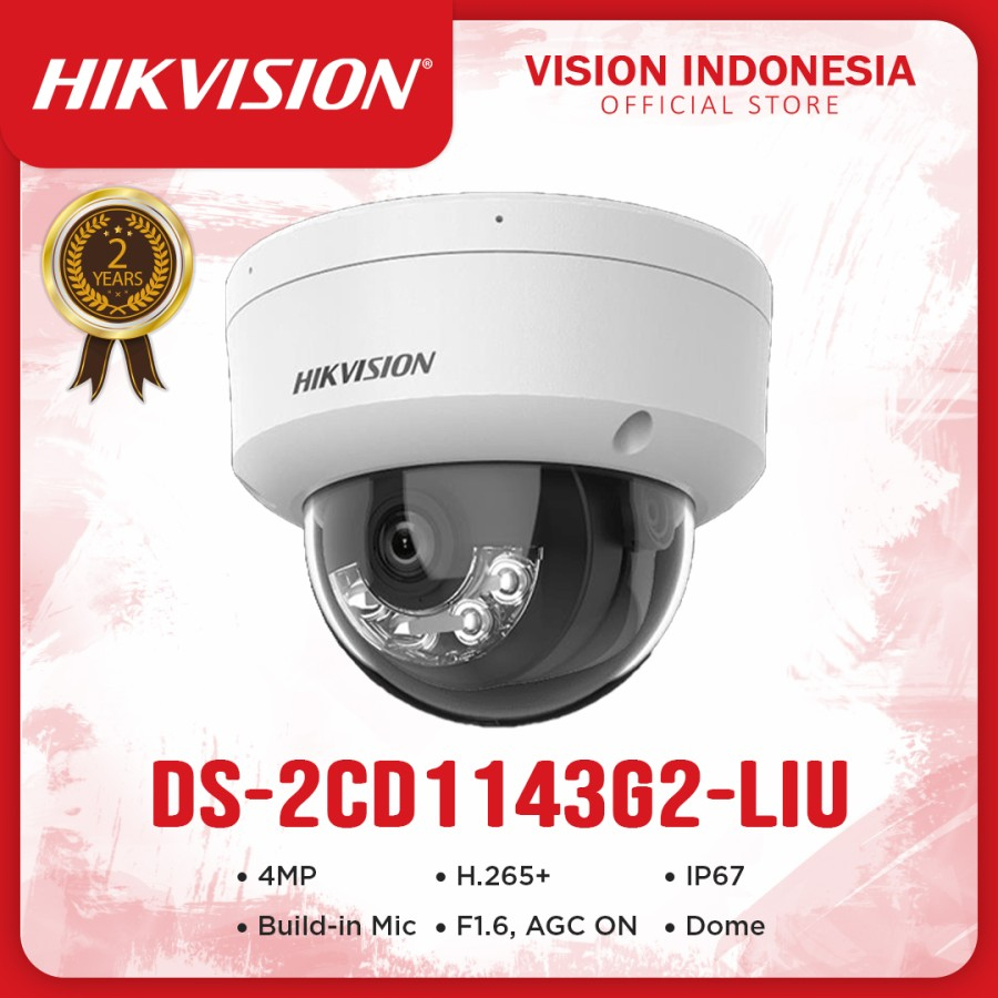 Jual HIKVISION DS-2CD1143G2-LIU 4MP Smart Dual Light + Build In ...