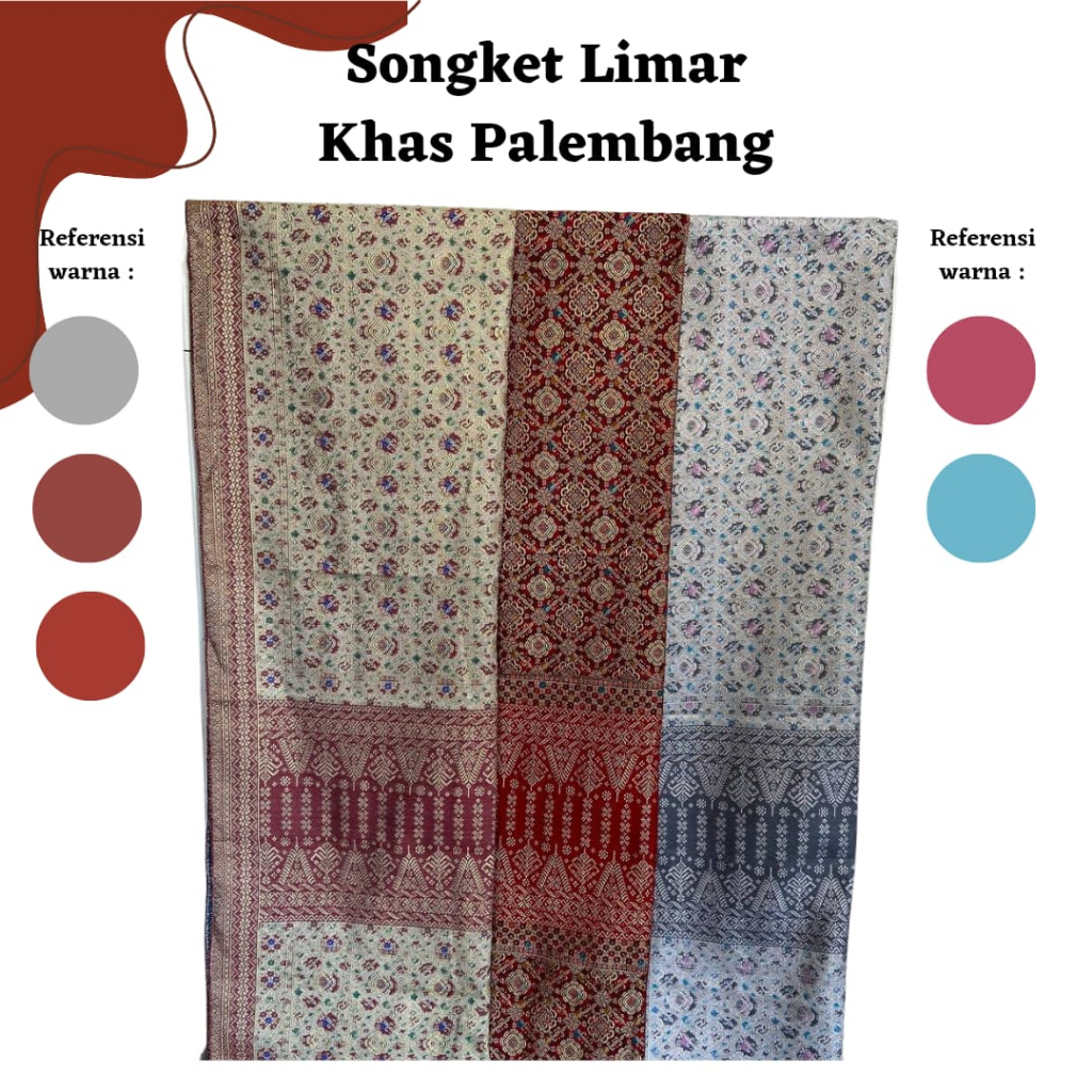 Jual Songket PaSH - Songket Limar Khas Palembang Berbagai Macam Warna ...