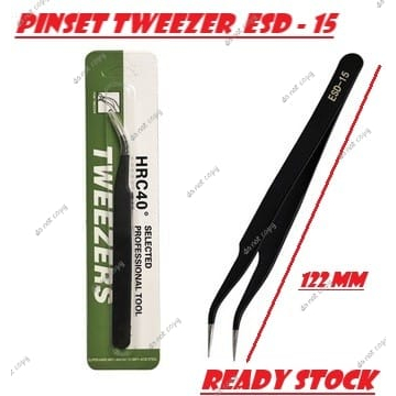 Jual pinset tweezer lurus tumpul round flat ESD-13 122mm 12.2cm HRC40 ...