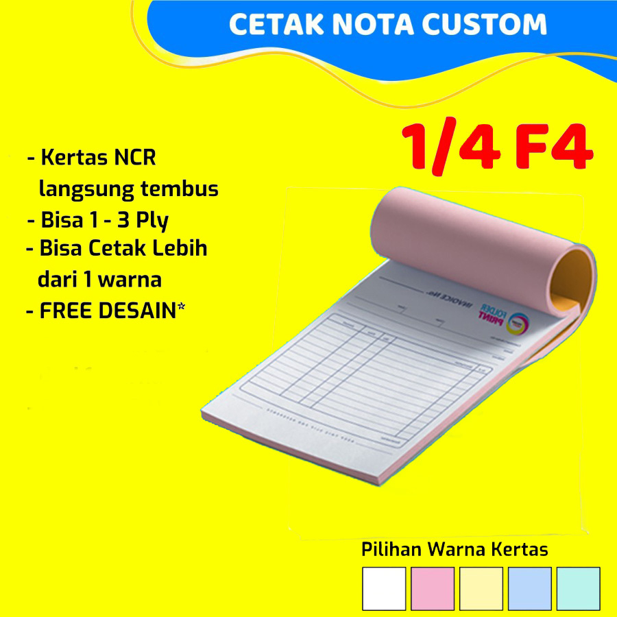 Jual Cetak Nota Custom Murah Full Warna A6 14 Folio Shopee Indonesia 5968
