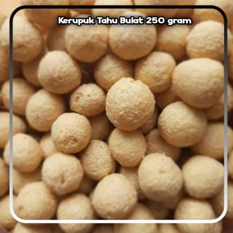 Jual Kerupuk Keripik Tahu Bulat Crispy Kering 250 Gram Shopee Indonesia