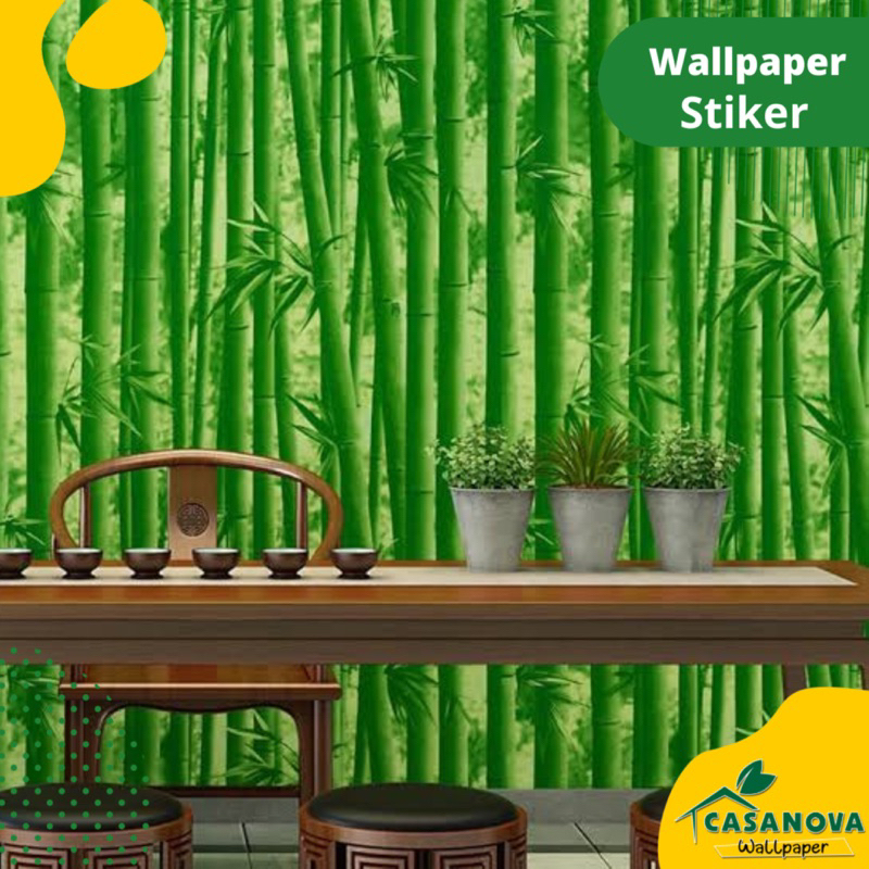 Jual WALLPAPER STIKER motif bambu ukuran 0,45 x 89m CASANOVA