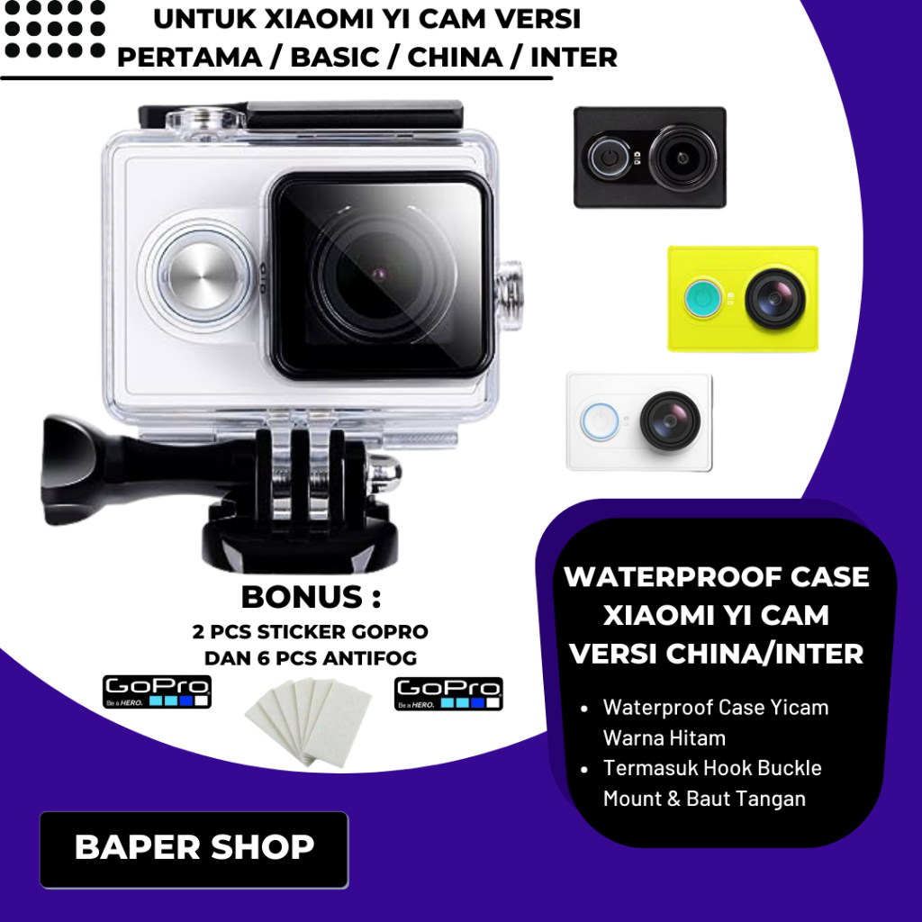 Jual ORIGINAL Waterproof Case Underwater Casing For Xiaomi Yi Basic ...