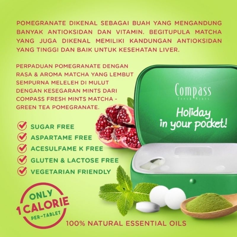 Jual [14gr] GLUTEN FREE Compass Fresh Mints Candy SUGAR FREE - Permen ...