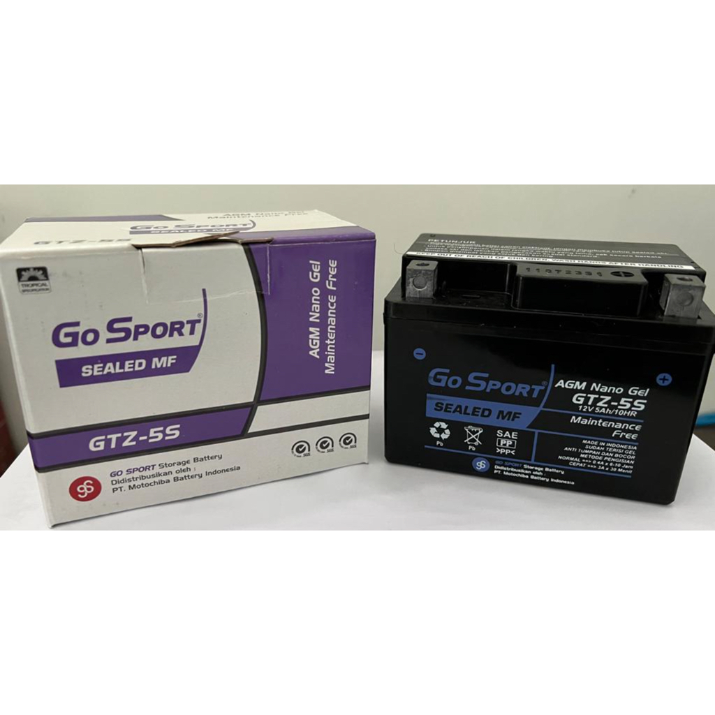 Jual AKI MOTOR HONDA GTZ5 GTZ5S GTZ 5S GS Go Sport Original MF | Shopee