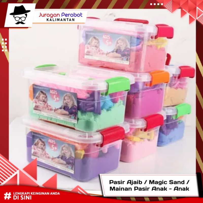 Jual Mainan Pasir Ajaib 1 kg Paket Lengkap / Magic Sand / Mainan Magic ...