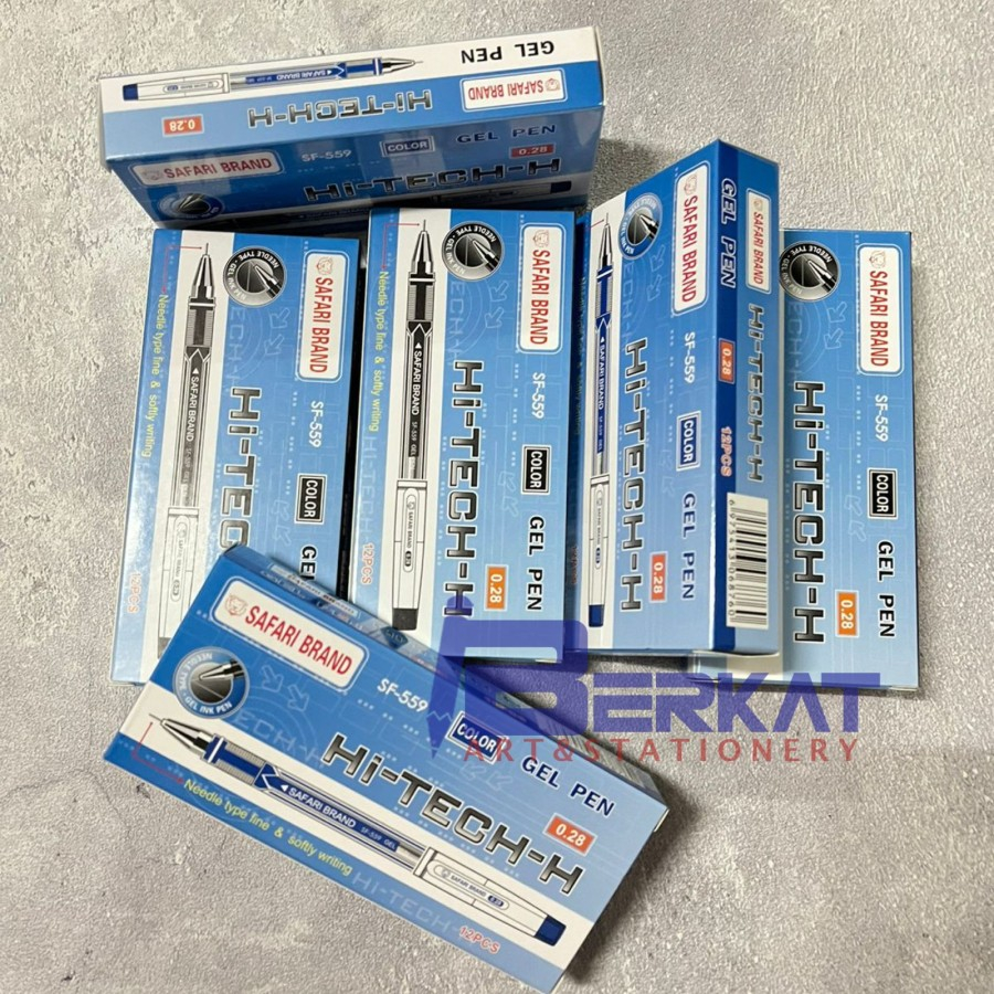 Jual [1 PACK] SAFARI Ballpoint Pen Gel Hi-Tech 0.28mm | Shopee Indonesia