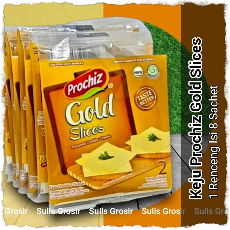 Jual Keju Prochiz Gold Slice 1 Renceng Isi 8 Sachet Atau 16 Slice ...