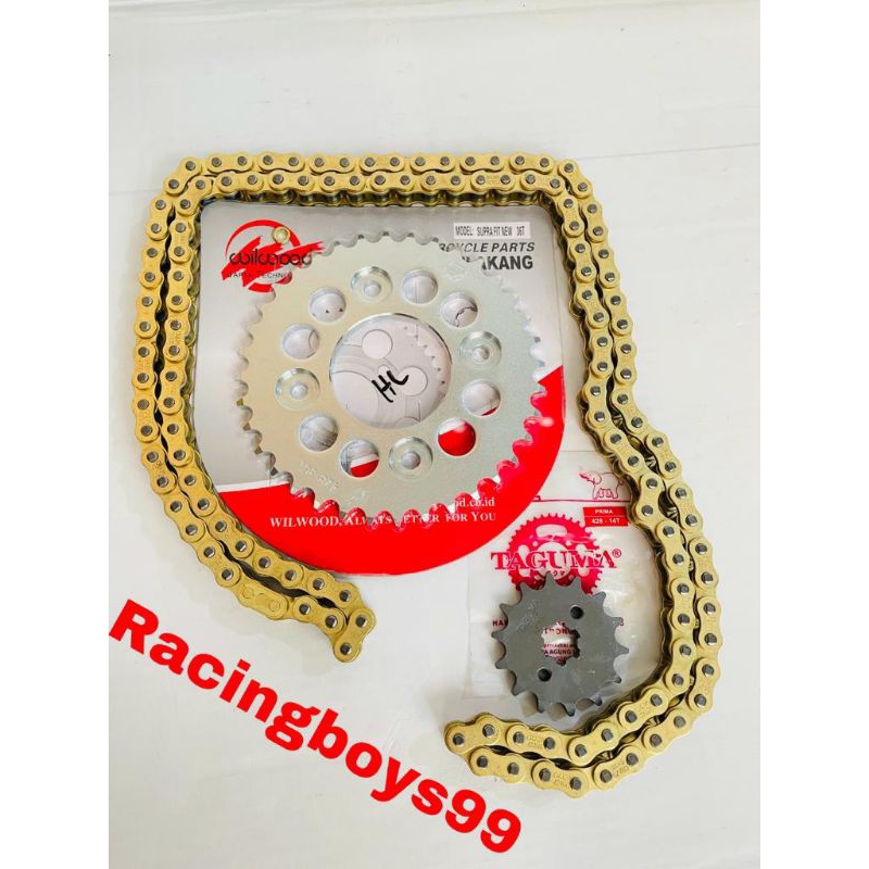 Jual Gear set model wilwood 428 model sss kirana karisma supra x 125