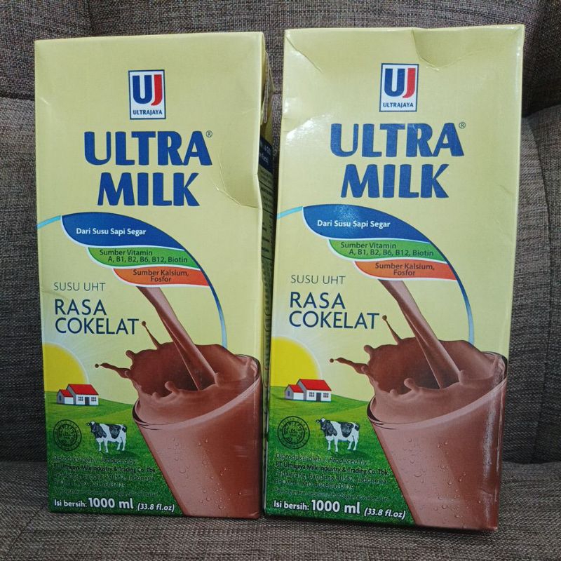 Jual Susu Ultra Milk Rasa Cokelat Susu Uht Liter Shopee Indonesia