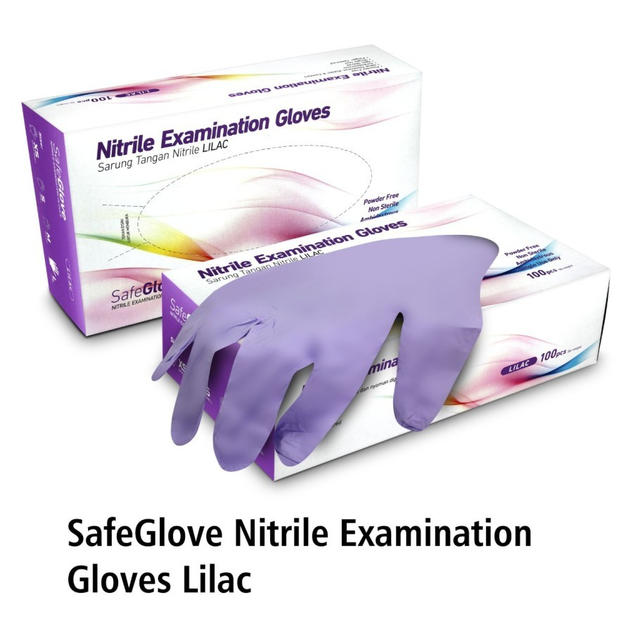 Jual SafeGlove Nitrile Blueple Sarung Tangan Nitril Safe Glove