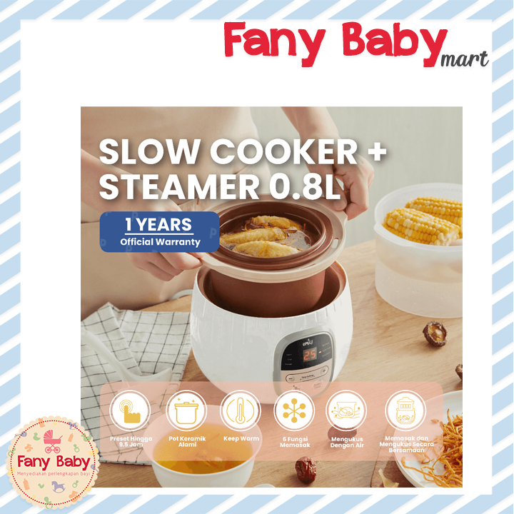 Jual EMILY SLOW COOKER + STEAMER 0.8L / ESC36005N Shopee Indonesia