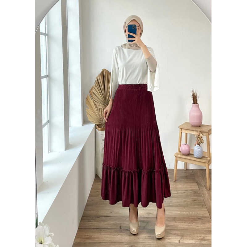 Jual ROK SUSUN CLARA ROK CANDA ROK TUTU TINGKAT ROK POLOS CANTIK KERJA ...