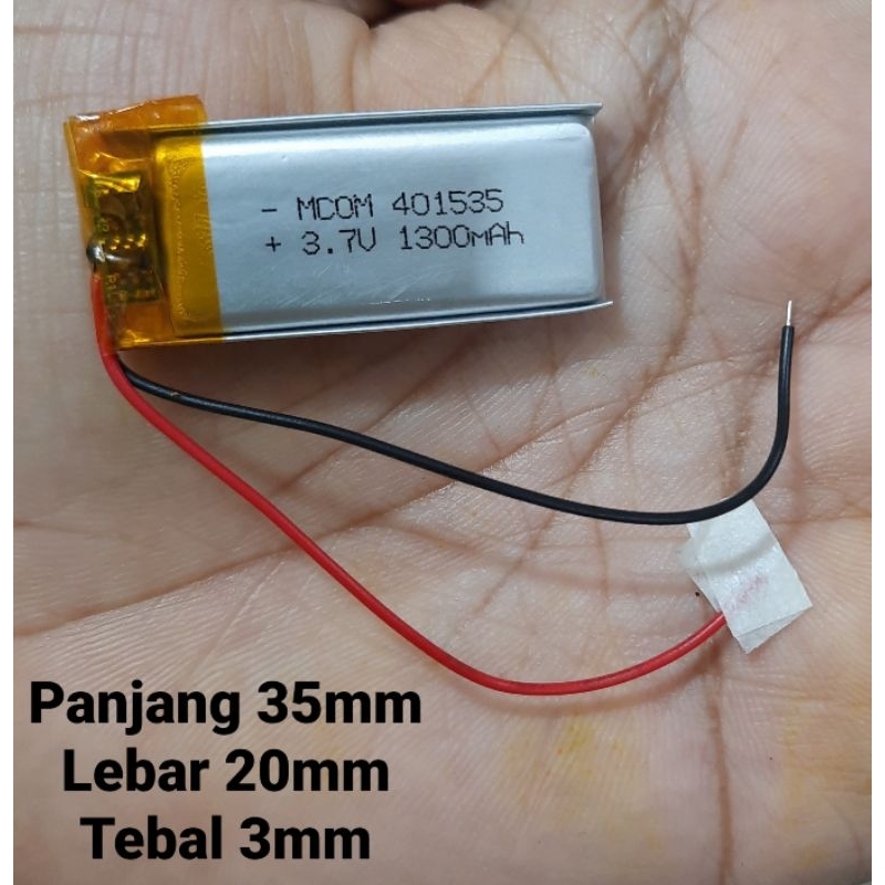 Jual UNIVERSAL Baterai Tanam 2 Kabel 401535 35mm x 15mm x 3mm / Batre