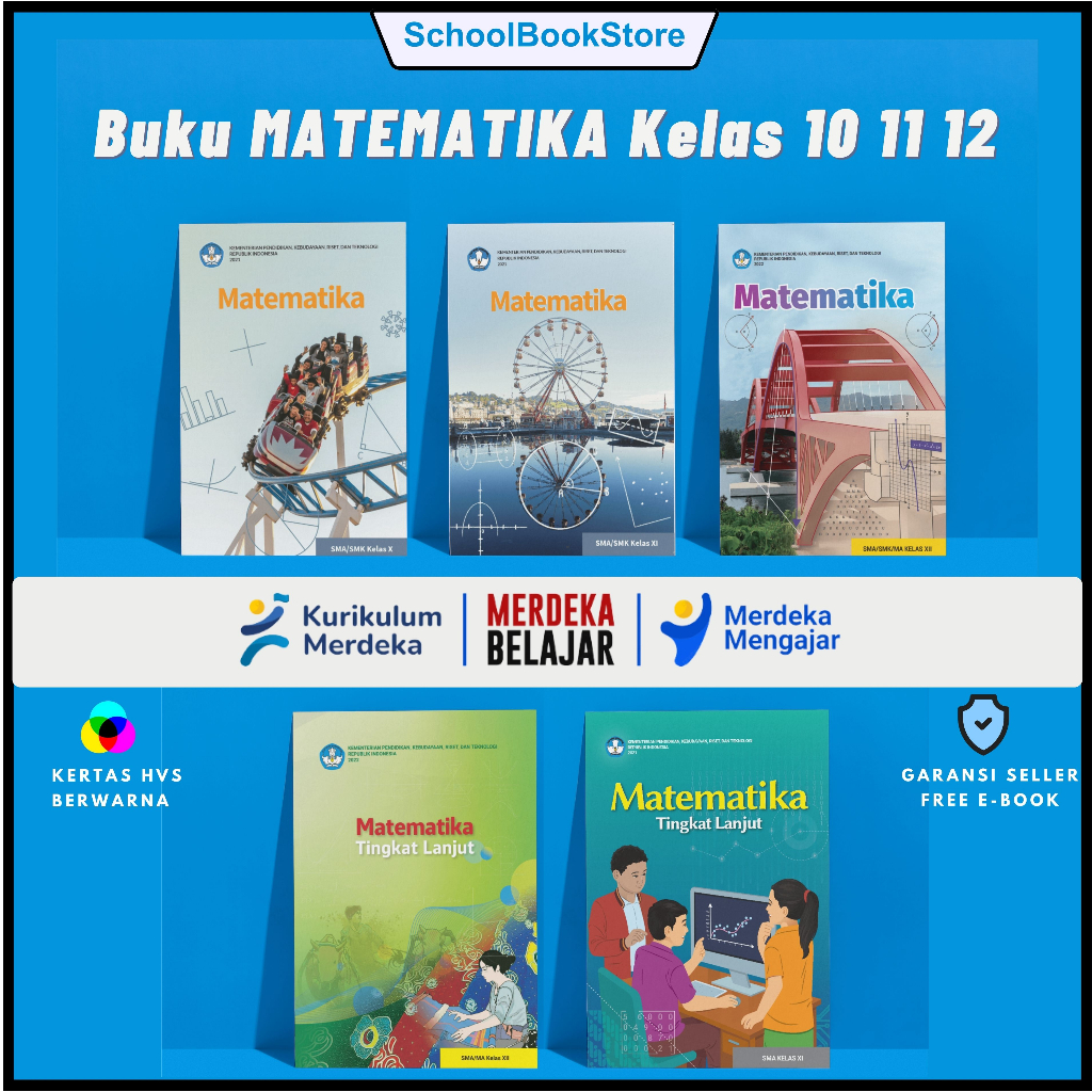 Jual Buku Paket Matematika Kelas 10 11 12 SMA SMK MA Kurikulum Merdeka ...