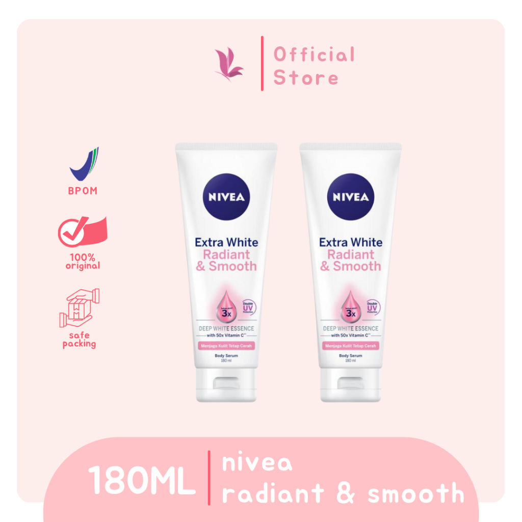 Jual Nivea Body Serum Extra White Radiant & Smooth 180 mL | Shopee ...