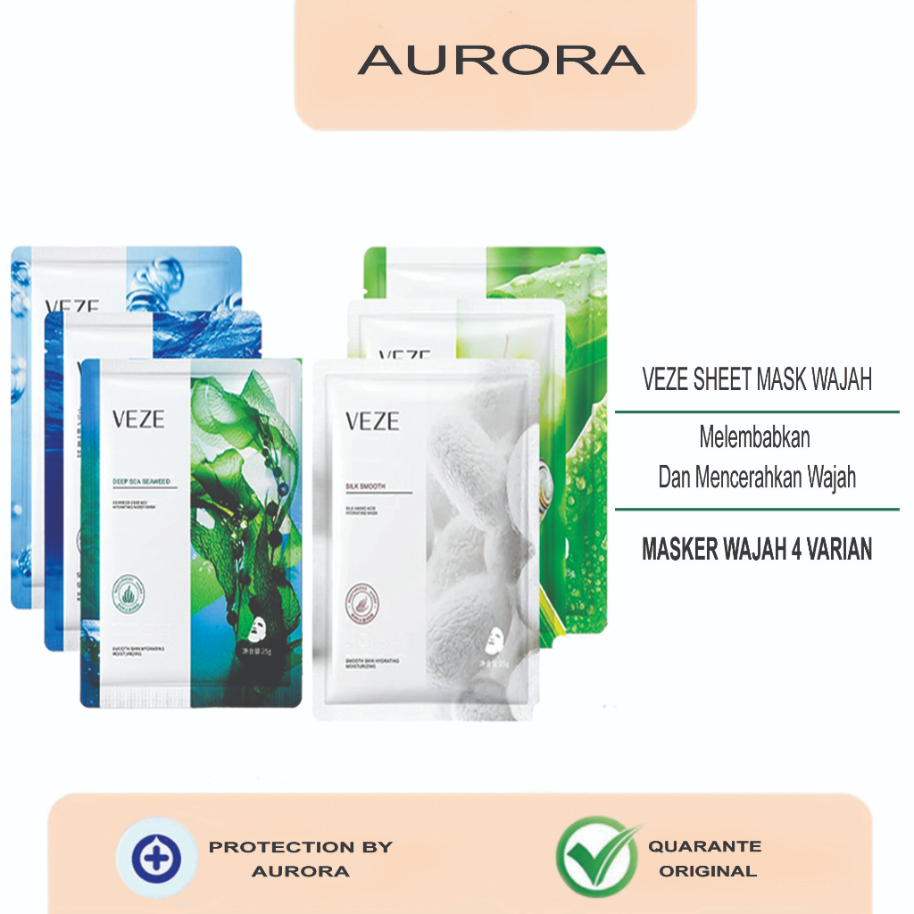 Jual Veze Hydrating Moisturizing Mask Masker Wajah Natural | Shopee ...