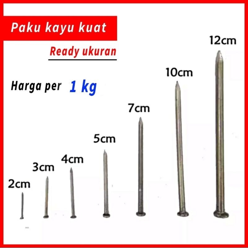 Jual Paku Kayu Semua Ukuran Kg Paku Seri Kuat Tahan Lama Shopee