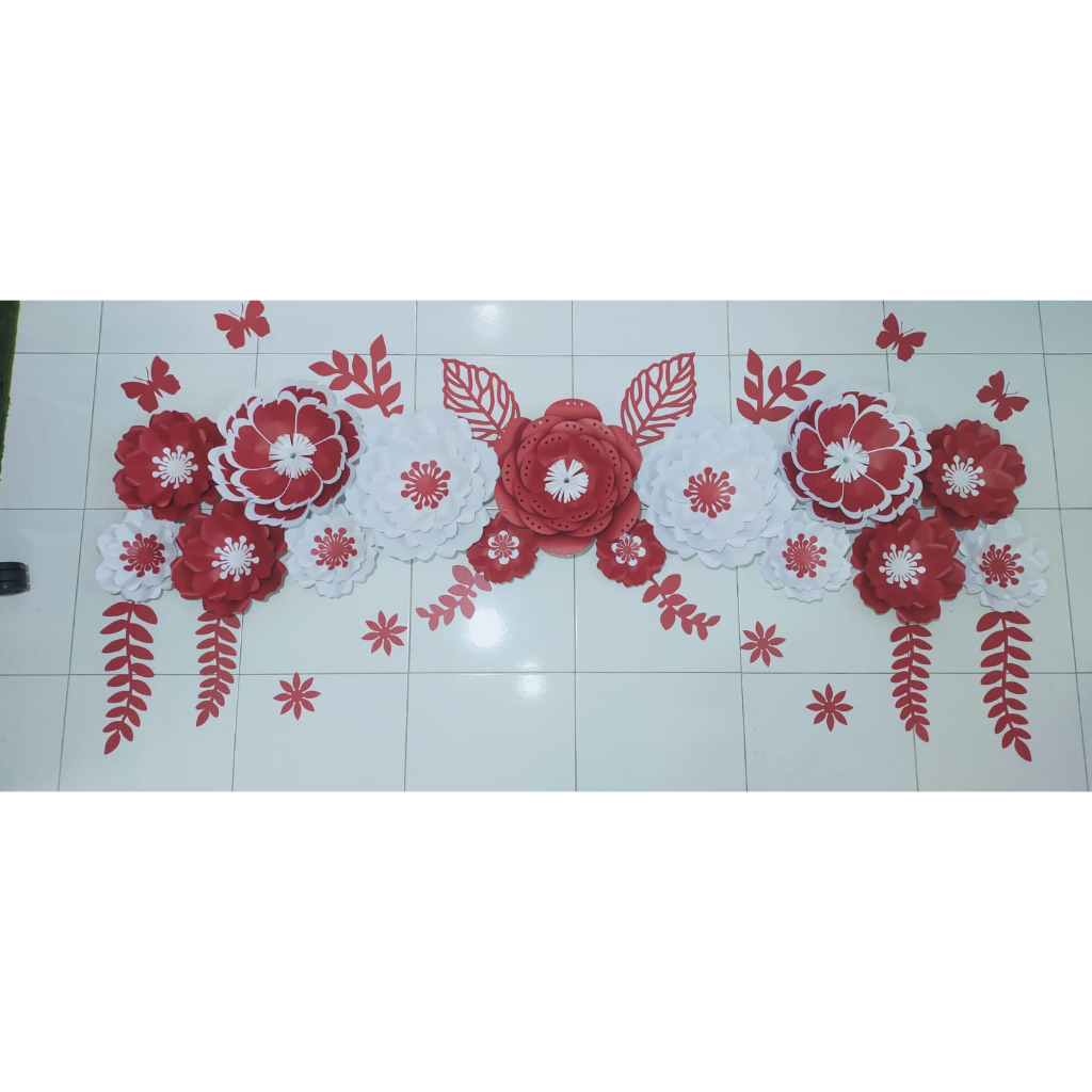 Jual Dekorasi kemerdekaan Dekorasi HUT RI paper flower | Shopee Indonesia