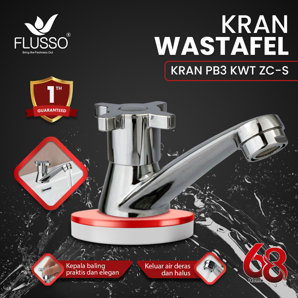 Jual Flusso Kran Air Wastafel Stainless Kran Bak Cuci Piring Kran