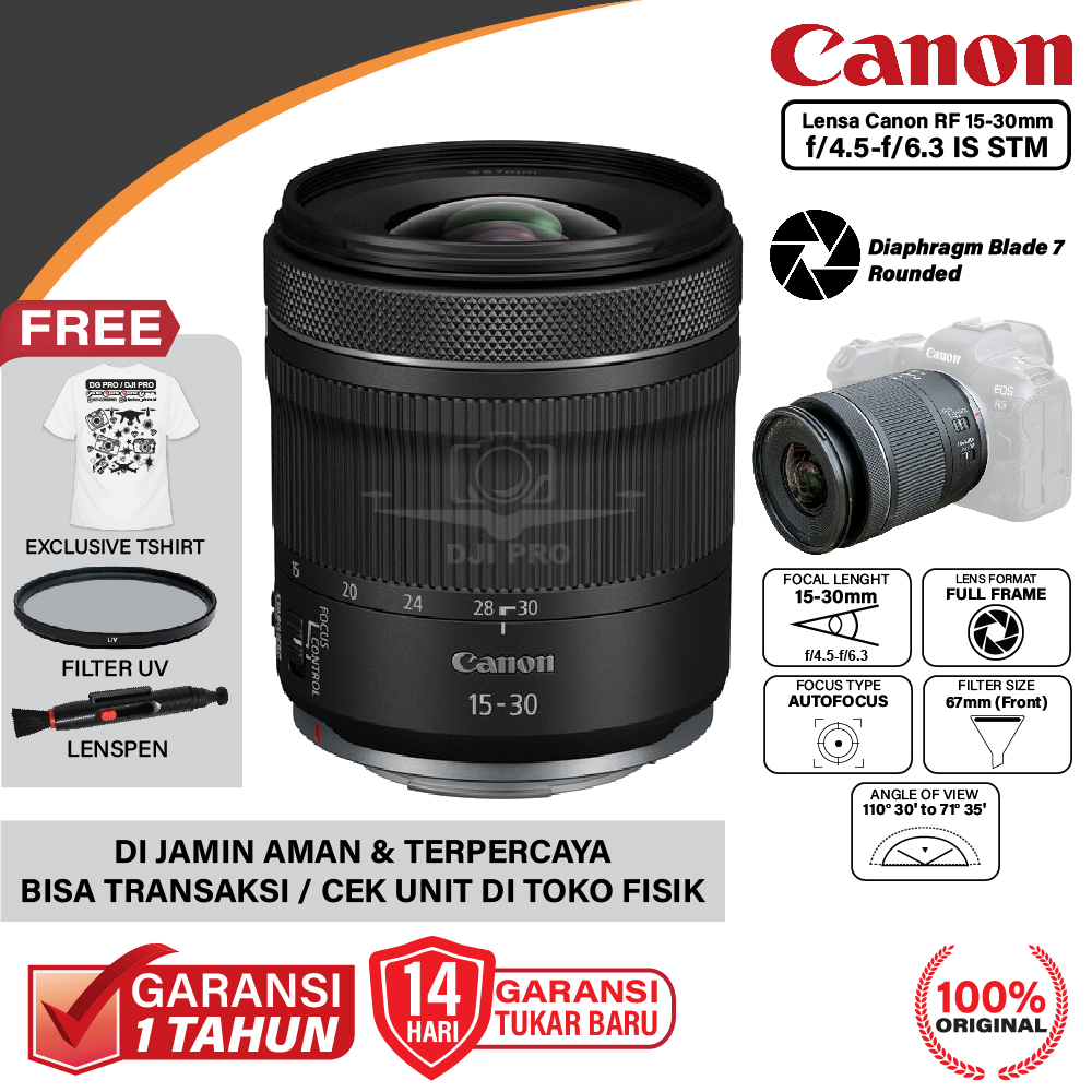 Canon RF15-30mm F4.5-6.3 IS STM – Obiettivo Zoom Ultra Grandangolare Per EOS R, Con Stabilizzatore D'Immagine - 2