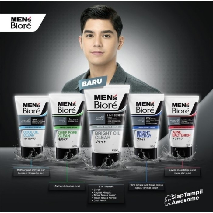 BIORE MEN Facial Foam | Sabun Wajah  | 40ml / 100ml