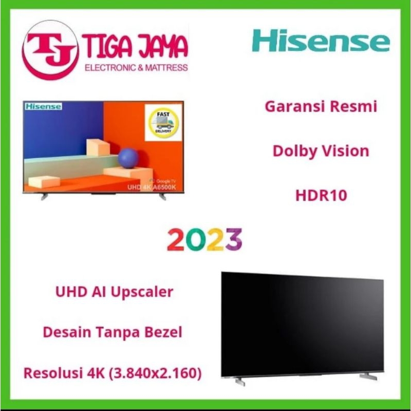 Jual HISENSE 50A6500K LED TV 50 INCH 4K UHD GOOGLE TV 50A6500 50