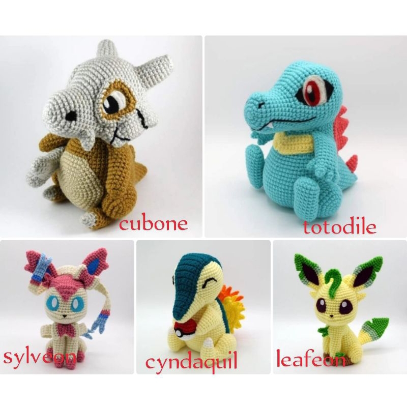 Jual Amigurumi crochet pdf pattern 1upCrochet Pokemon pola boneka rajut ...