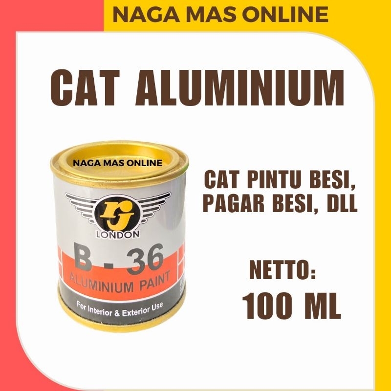 Jual CAT WARNA ALUMINIUM RJ LONDON 100 ML / CAT PINTU PAGAR BESI ...