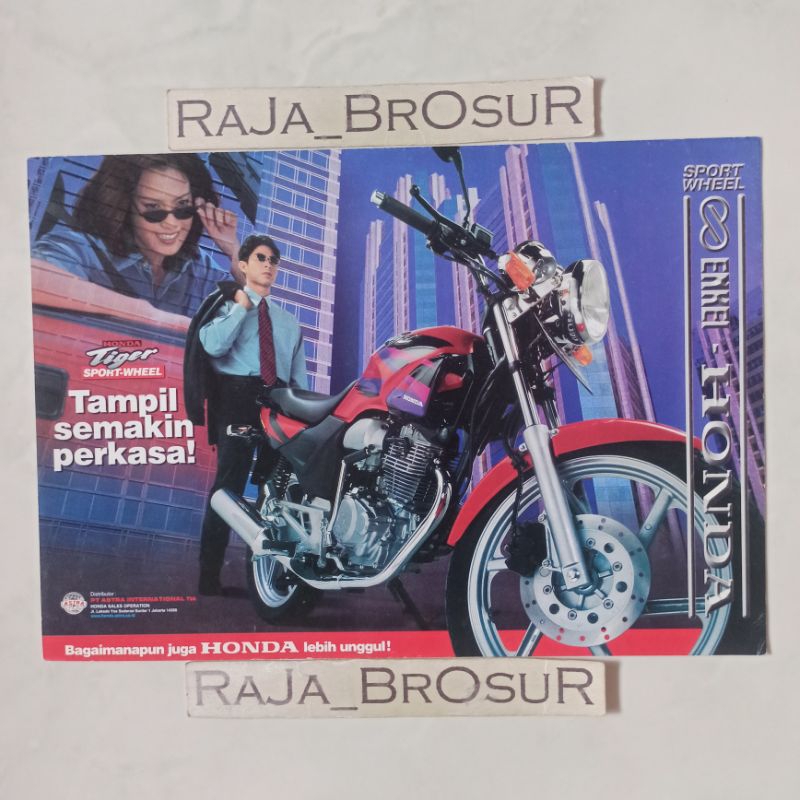 Jual Poster Brosur Katalog Flyer Jadul Lawas Honda Tiger Tiger Lawas