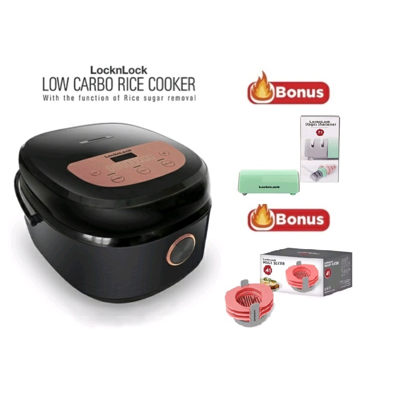 Jual LOCK N LOCK LOW CARBO RICE COOKER + BONUS LOCK N LOCK Multislicer