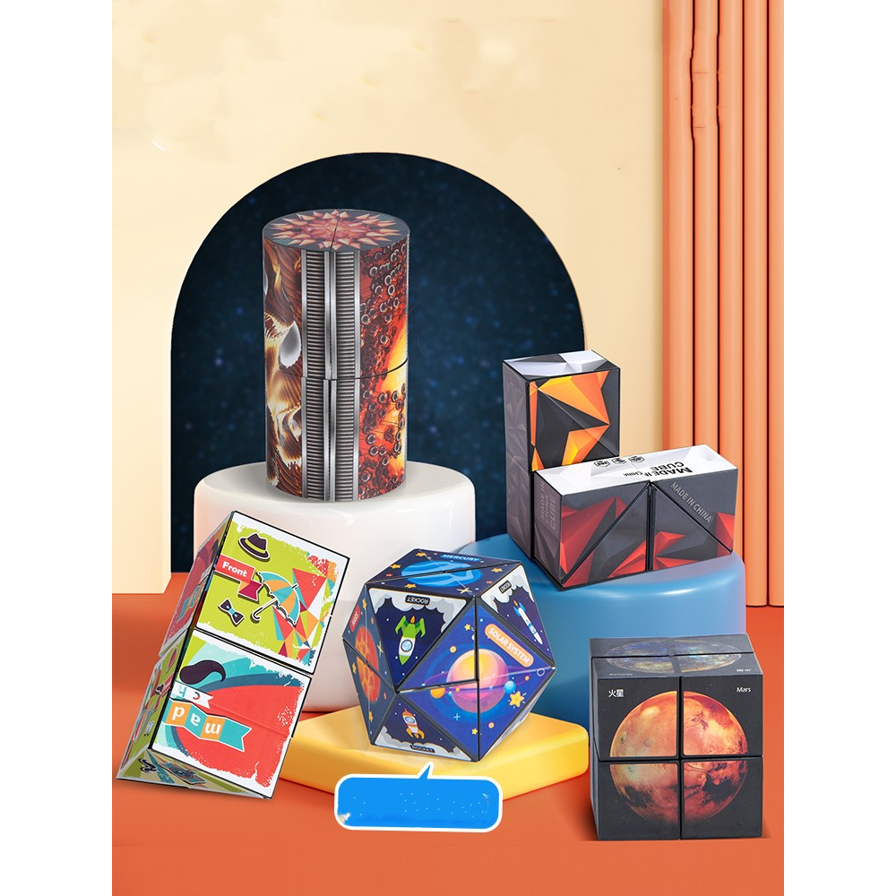Jual Rubik Geometric Cube Magnetic Three Dimensions of Magic Cubes ...