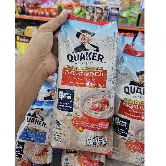 Jual ED 03.26 - PCS 800GR - QUAKER OAT INSTANT MERAH - QUAKER BIRU ...