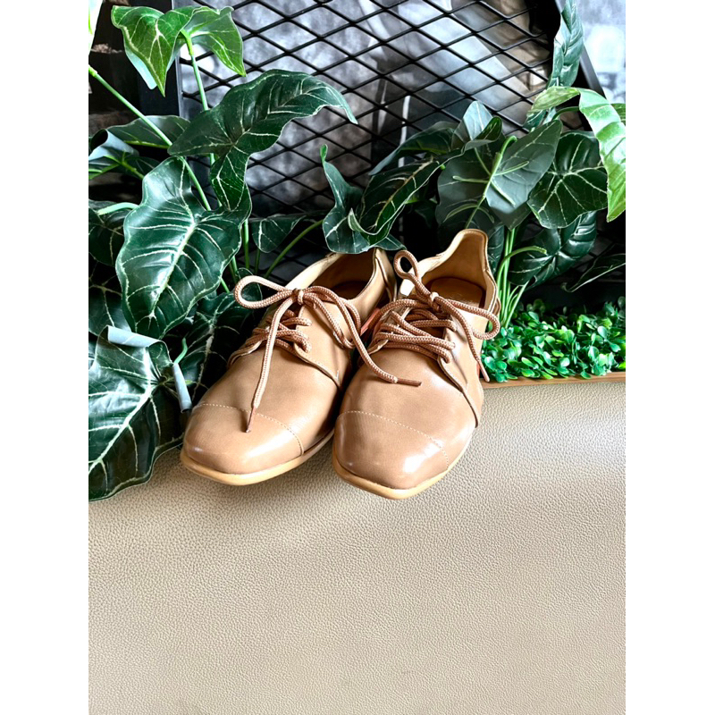 Jual Reykja Laceup Cutout Oxford Heels Shopee Indonesia
