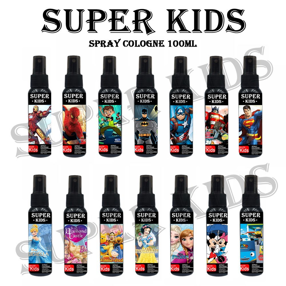 Jual Super Kids Spray Cologne 100ml Parfum Superhero Kartun Anak Super ...