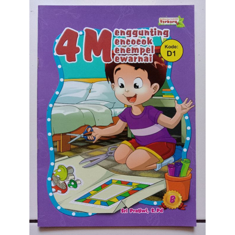 Jual Buku Pengetahuan Anak - 4M ( Menggunting, Mencocok, Menempel ...