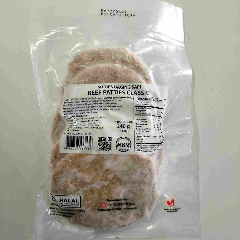 Jual BEEF PATIES CLASSIC (6 Pcs/240 Gram) | Shopee Indonesia