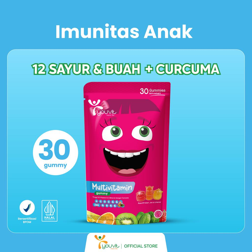 Jual Multivitamin Gummy Anak untuk Tumbuh Kembang Youvit Multivitamin