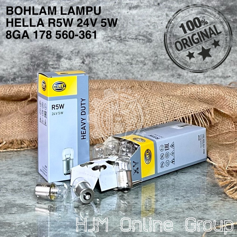 Jual BOHLAM HELLA R5W 24V 5W - LAMPU KECIL SEIN MUNDUR KAKI 1 ORIGINAL ...