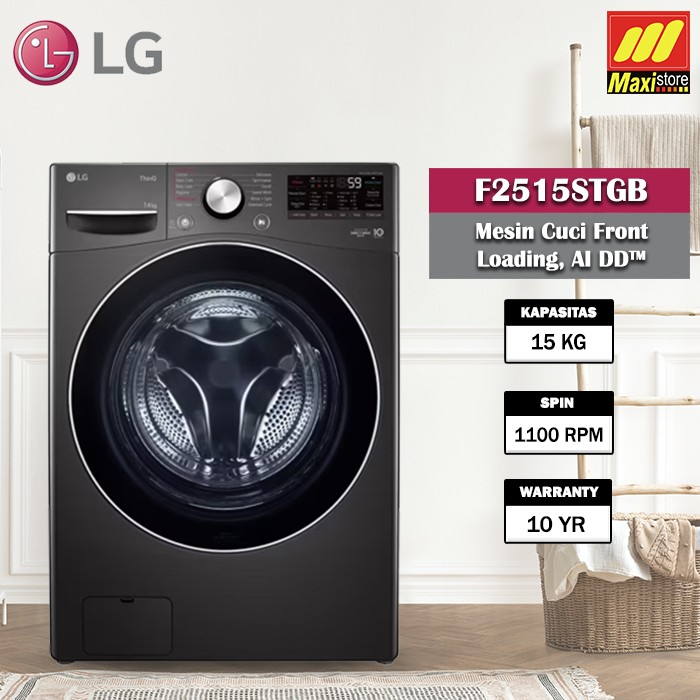 Jual LG F2515STGB Mesin Cuci Front Loading [15 Kg] AI DD™ Dan TurboWash ...